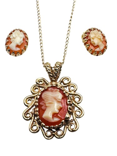 Set orecchini collana cammeo