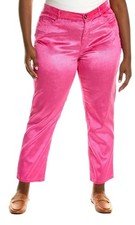 Pantalone Marina Rinaldi Rauler in velluto a coste rosa taglia 20 nuovo