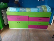 Letto SIngolo per Cameretta 90x200 con Cassetti e Contenitore Estraibile