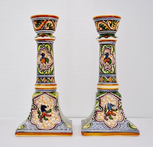 Portacandele maiolica