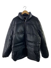 Piumino Schott pelle di pecora nero taglia sconosciuta