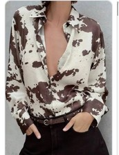 Camicia Mucca Muccata Satin Donna