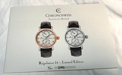 Chronoswiss regulateur - chronoswiss,