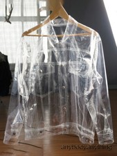 Giacca ecopelle trasparente