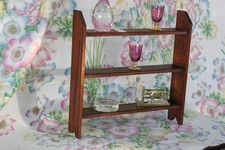   MENSOLA A PARETE TRE RIPIANI L CM 33  MENSOLINA IN LEGNO MASSELLO WOODEN SHELF