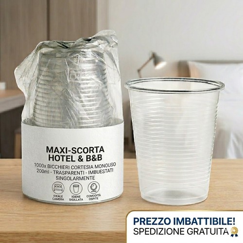1000 bicchieri imbustati - bicchieri,