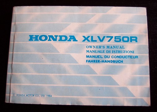 Honda xlv750r 1984 manuale uso - honda,