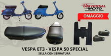 Sella Vespa ET3  - Vespa 50 Special Nera con Serratura + TAPPETO +GOMM. CAVALL