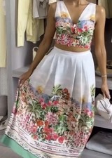 Gonna zara stampata midi - zara,