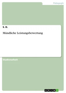 Mündliche leistungsbewertung - mündliche,