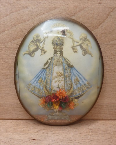 Antica cornice ovale - , vetro
