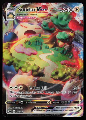 Snorlax vmax 142 202 holo - snorlax,