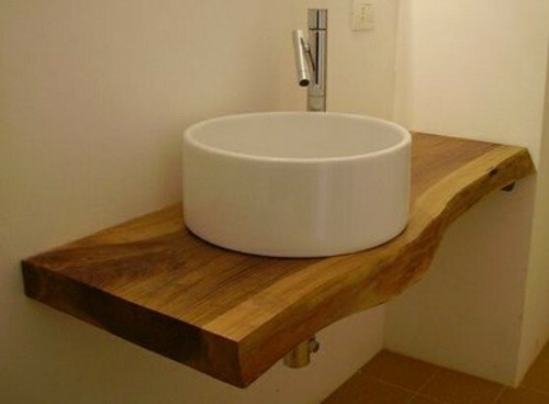 Mensola piano lavabo legno - mensola,
