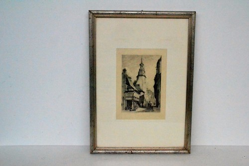 Antica incisione con cornice - antica,