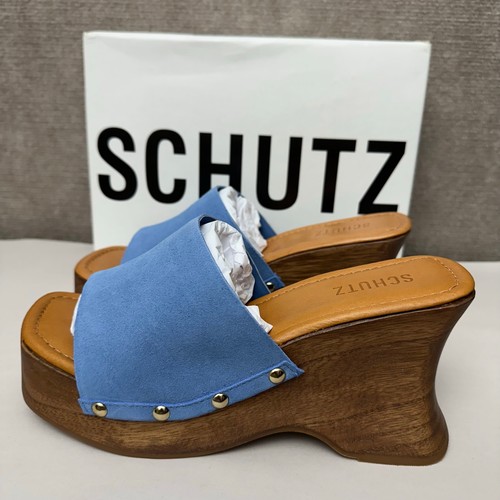 Schutz lanneh blu scamosciato - schutz,