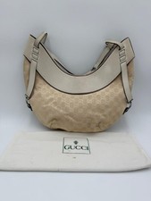 GUCCI BORSA MEZZALUNA VINTAGE IN TELA MONOGRAM E PELLE