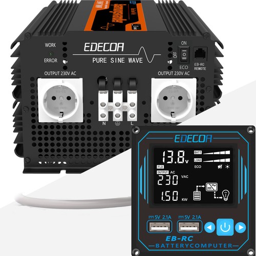 Edecoa inverter onda pura 12v - onda,