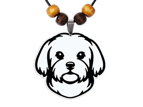 Collana cane maltese ciondolo