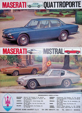 PUBBLICITA' VINTAGE ANNI 60 - Original advertising poster MASERATI cm26x36
