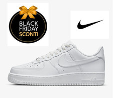 NIKE AIR FORCE 1 '07 SNEAKERS UOMO DONNA BIANCO NUMERI DAL 38 AL 45 ORIGINALI