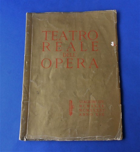Libretto opera lirica 1940 - libretto,