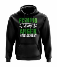 Boys Fishing Is My Anger Management Hoodie Funny Kids Gift Idea Son Best Fisher