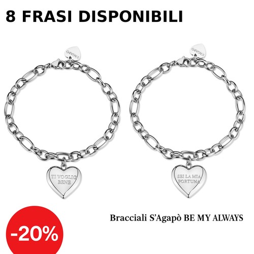 Bracciale donna sagapo acciaio - bracciale,