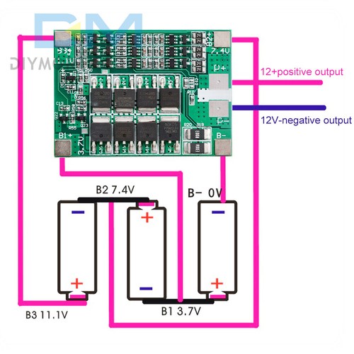 Bms 12v 40a per 18650 - 12v,