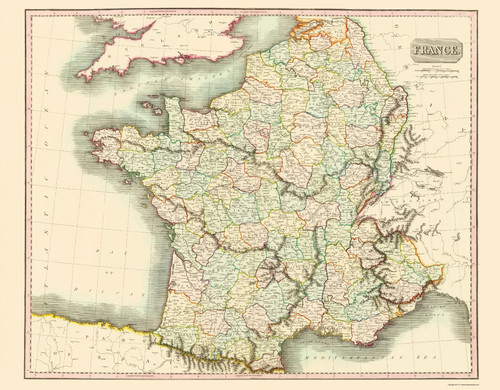 Mappa storica francia - storica,