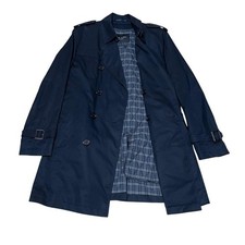 BURBERRY BLACK LABEL Crestbridge Trench Coat Fodera Nero Uomo US Taglia M Autentico