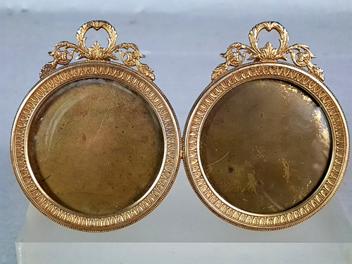 Vecchia cornice doppia - , ottone