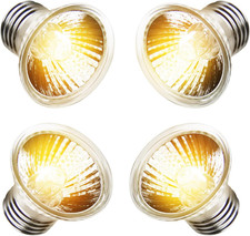 4 Lampadine 25W Tartarughe Rettili E27 UVA UVB Calore Serpenti Lucertole