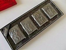 set 4 accendini rilievo moto con scatola idea regalo collezionismo