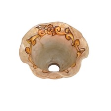 CAMPANA PER LAMPADARIO IN CERAMICA DI VIETRI DECORATA A MANO BAROCCO BEIGE