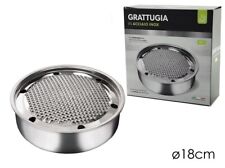 GRATTUGIA FORMAGGIO A MANO GNALI ACCIAIO INOX SCATOLATA CM 18 TONDA CUCINA