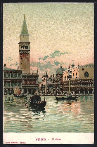 Cartolina venezia molo - venezia,, il