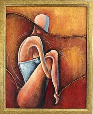 Quadro olio figura astratta