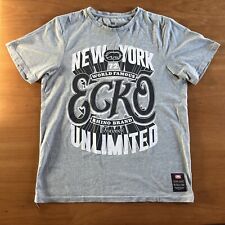 T Shirt ECKO UNLTD. size L Large - Vintage Y2k Skater Maglietta 2000 Grigia