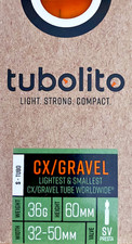 Tubo interno Tubolito S-Tubo CX/Gravel TPU 700c/29/27,5 30-50mm Presta 60mm SV bici