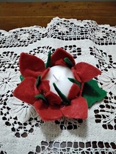  Candela decorata con stoffa