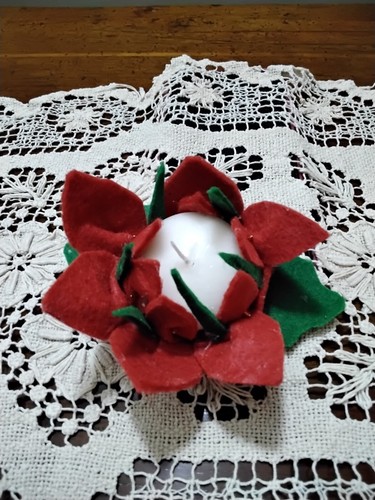 Candela decorata con stoffa - ,