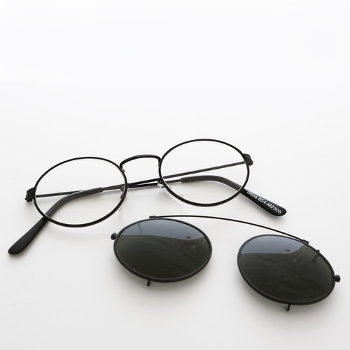 Occhiali sole neri clip - neri,