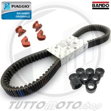 KIT CINGHIA CURSORI ORIGINALI RULLI BANDO PIAGGIO BEVERLY 350 ST IE 4T 2011 2012