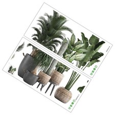  Adesivo murale vite foglia verde decorazione tropicale soggiorno stickers