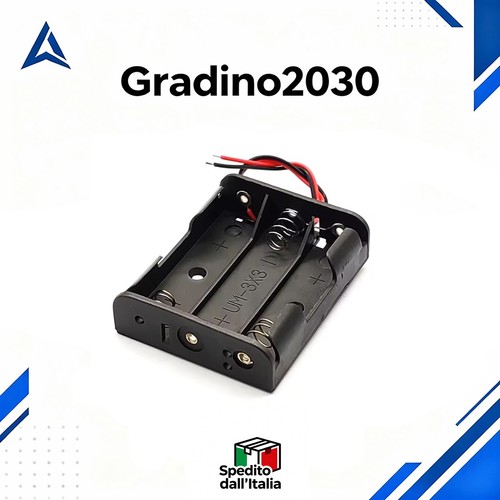 Porta batteria stilo con - batteria, 3x