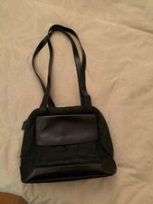 Borsa tracolla di colore nero Tessuto stampato e pelle Gucci
