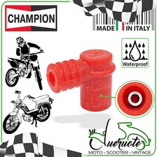 PIPETTA CANDELA CAPPUCCIO CORTO ROSSO CAVO FILO UNIVERSALE CROSS MOTO SCOOTER