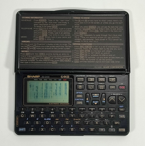 Sharp 2450 organizzatore - sharp, zq-2450