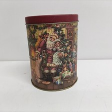 BARATTOLO DI LATTA ANNI 80 Babbo Natale con bambini  NATALIZIO OTTIME CONDIZIONI