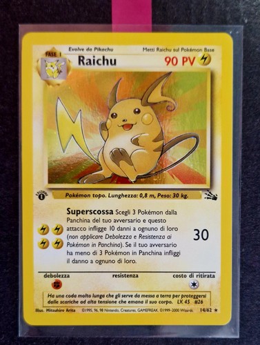 Carta pokémon raichu - pokémon,